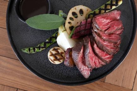 환송 영회라면 ★ 새롭게 된 ★ 인기 NO1 ★ 소 Grill 스테이크가있는 만끽 카페 코스 ★ 식사 플랜