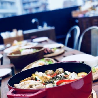 完全貸切★屋上ビアガーデン★　THE ROOF　TOP　7000円 牛ステーキ付き2時間大満足プラン