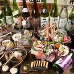 Excellent compatibility with Hama-yaki! Hirosaki's local sake and special shochu