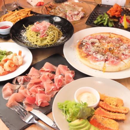 For those who want to drink ◎ All-you-can-eat prosciutto and garlic shrimp, 7 dishes, 2 hours all-you-can-drink for 5,000 yen