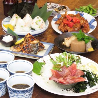 菊松屋[附3小时自助无限畅饮]宴会，7道菜“关东煮/海鲜沙拉等”。