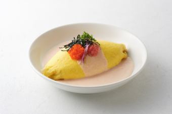 Hakata mentaiko cream omelet rice *Japanese style pilaf