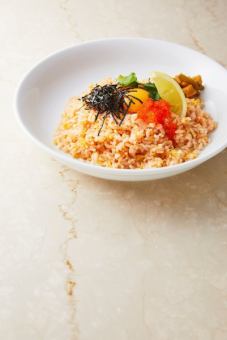 Tarako and tobiko butter and soy sauce pilaf