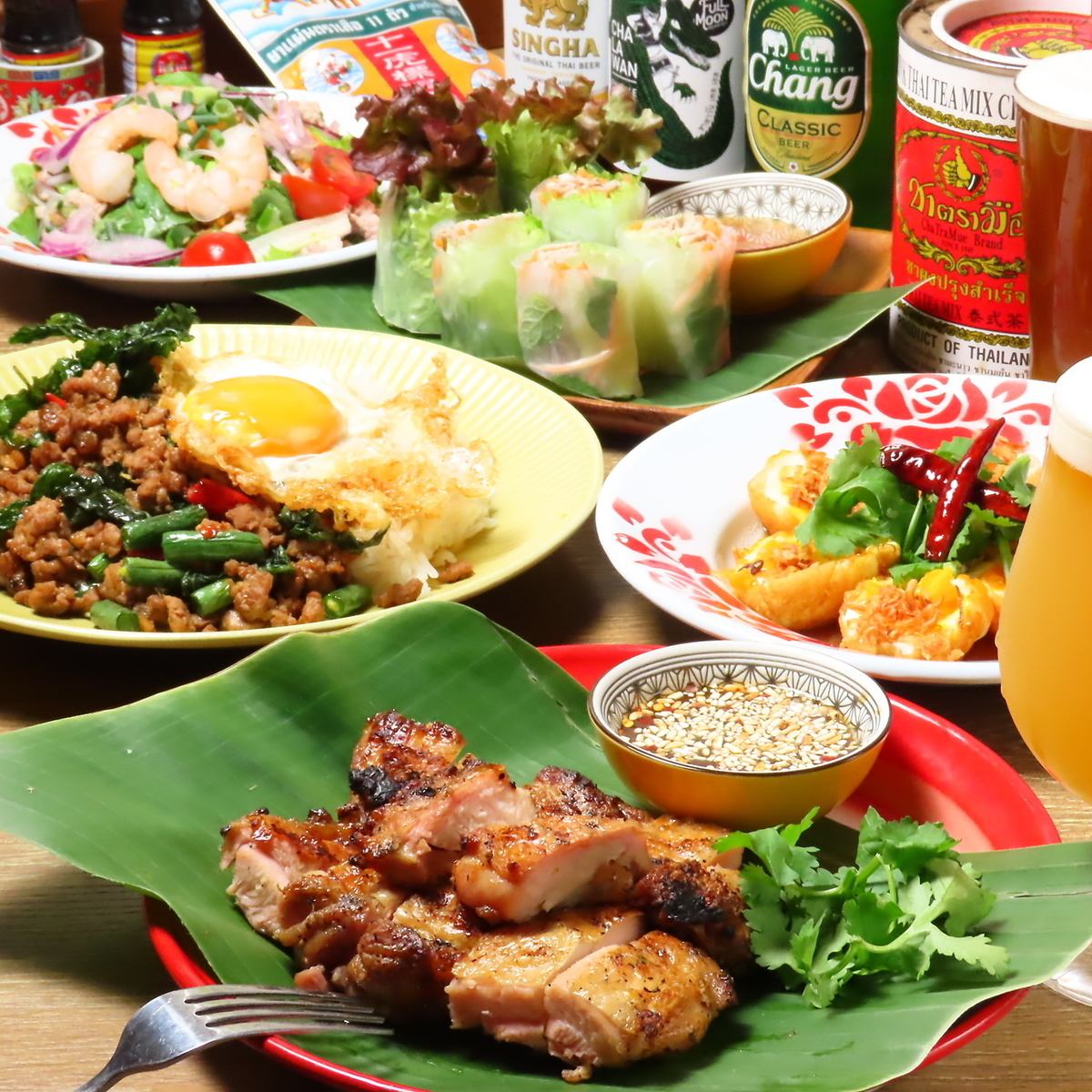 Enjoy domestic craft beer and Thai street food♪