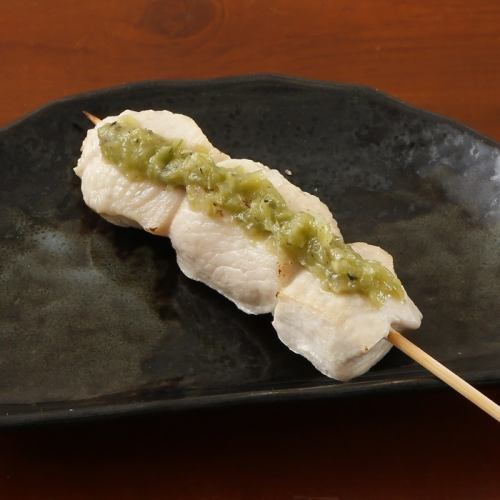 Breast skewers [coarsely chopped wasabi] (1 piece) / Breast skewers [plum shiso] (1 piece) each