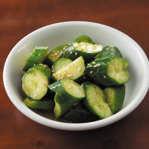 Crunchy cucumber/pork tongue with grated daikon radish and ponzu sauce each