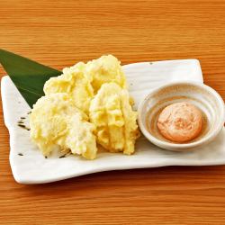 Chicken breast tempura with mentaiko mayonnaise sauce