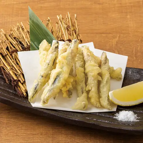 Akune-produced kibinago tempura / Sakurajima radish pickled in miso (each)