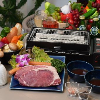 ★STANDARD★ＢＢＱ　PLAN 　180g豪州産ビーフステーキ　　１ドリンク付 お一人様からOK！