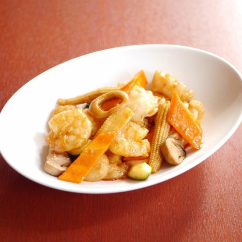 Stir-fried seafood with XO sauce