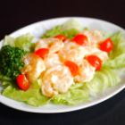 Shrimp with mayonnaise