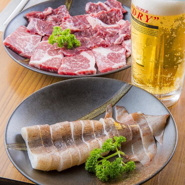 【鉄板焼きメニューも各種ご用意◎】国産牛カルビ/牛ハラミ