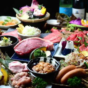 《7月》A5ランクの炙り寿司など◇120分飲み放題付【文月の宴「上」コース】13品〈贅沢宴会〉