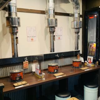 1Fはプライベート焼肉を楽しめるカウンター席。