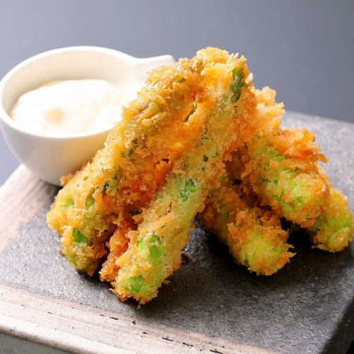 Fried asparagus
