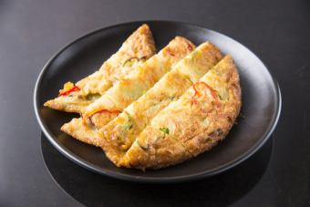 Seafood pancake / Mentaiko cheese pancake