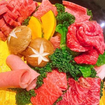 For special days such as anniversaries♪ A total of 7 dishes including meat cake and Wagyu beef jewelry box... [Memorial course] 8,800 yen