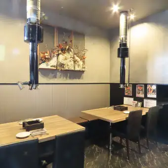 Semi-private booth seating for four.