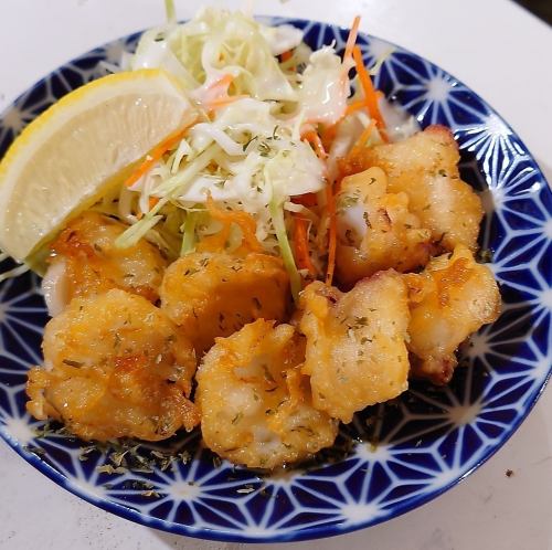 Octopus zangi with a hint of seaweed