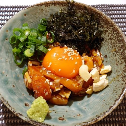 Egg yolk yukhoe style