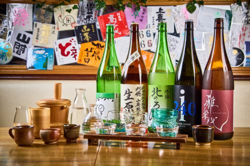 這裡有各種正宗的燒酒和清酒可供選擇。