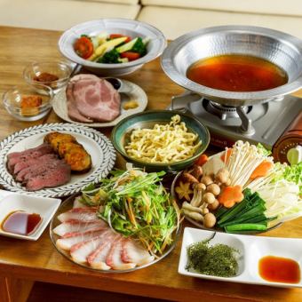 180分飲み放題付！黒カンパチ｢琉球スギ｣のしゃぶしゃぶを楽しむ【季節のコース～夏～】