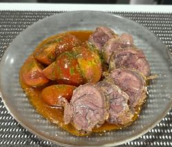 멧돼지의 차가운 토마토 폰즈