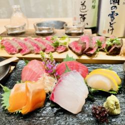 生魚片五塊（中脂鮪魚、紅肉）