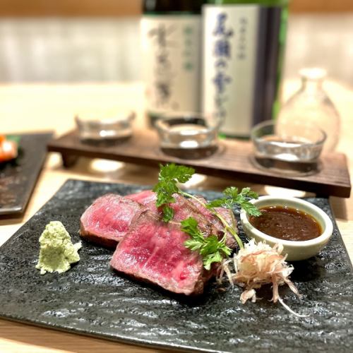 ◆使用嚴選的食材。和牛、時令蔬菜、築地藍鰭金槍魚……