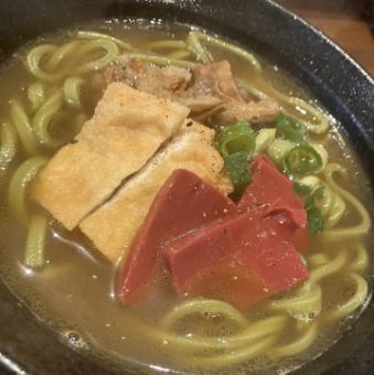 関西うどんだしの京風カレーかすうどん※宇治抹茶麺(小/大)