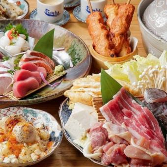 ≪2H飲み放題付≫ちゃんこ鍋付「忘新年会7,000円コース」お刺身5種、舟盛りデザート、鍋の〆まで