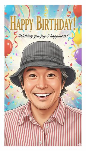 イラスト入りカード