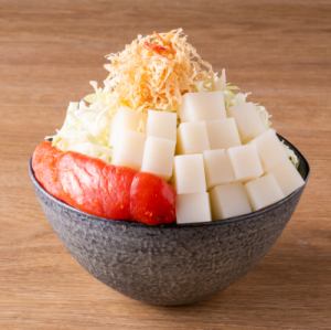 Monja Mentaiko Mochi ~A single skewer of the highest quality mentaiko from the Sanriku coast of Miyagi Prefecture, served with mochi~