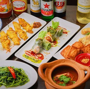 【飲み放題込み価格☆】アジア料理揃い踏みで大満足間違いなし！アジア満喫コース　5000円(税込)