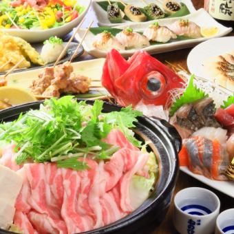[November/Sunday-Thursday only] Mikawa pork soy sauce hotpot course 3,980 yen (tax included) with 120 minutes of all-you-can-drink♪