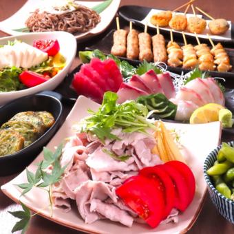 【7・8・9月／日～木限定】三河豚とお野菜の冷しゃぶコース3,980円（税込）120分飲み放題付♪