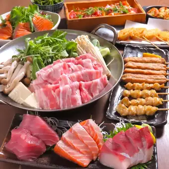 【10・11月／日～木限定】三河豚の醤油鍋コース3,980円（税込）120分飲み放題付♪