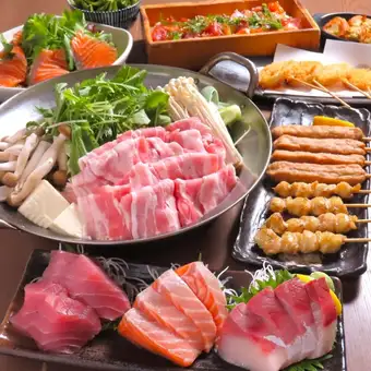 【10・11月/金・土・祝前限定】三河豚の醤油鍋コース4,500円(税込)120分飲放付♪