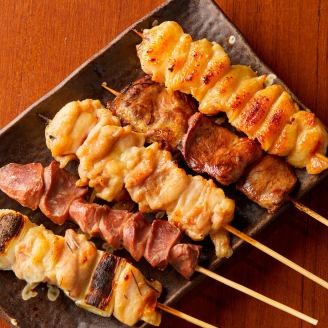 Assortment of 5 skewers of Omakase