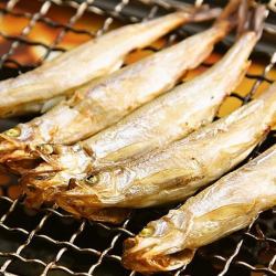 Grilled shishamo with children