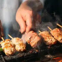 Our recommended "All-You-Can-Eat Yakitori Course" includes 8 dishes (homemade fried chicken, etc.) and 2.5 hours of all-you-can-drink. ¥5000 ⇒ ¥4000
