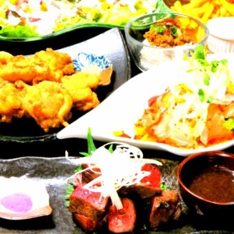 阿波金時豚のしゃぶしゃぶ+阿波尾鶏「天流阿波御馳走コース」2H飲み放題 全8品 4500円→4000円