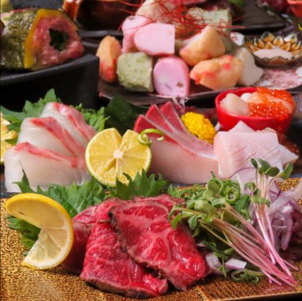 阿波の牛豚鶏と肉料理3種が揃った「天流阿波極上コース」2H飲み放題全10品 7000円→6500円