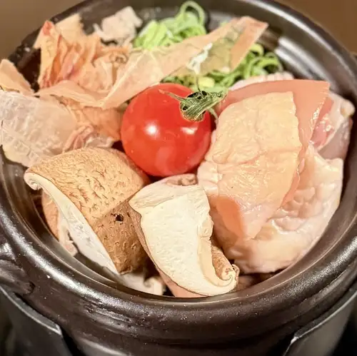 阿波尾鶏としいたけ侍の和ヒージョ