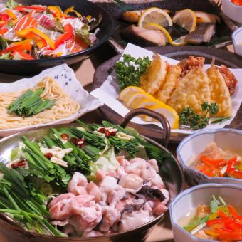 【各種宴会に】2H飲み放題付★海鮮カルパッチョや選べる鍋等全6品5000円