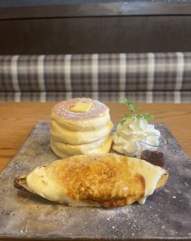 焼き芋カスタードブリュレパンケーキ