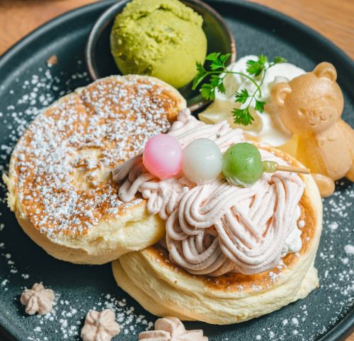 桜モンブランパンケーキ