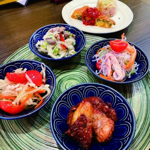 Thai appetizer platter 3 kinds