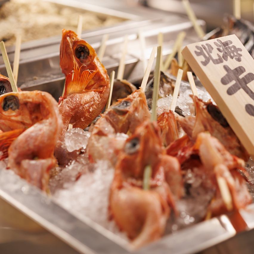 炉端焼きを楽しめる大人の隠れ家居酒屋★飲放付コース5500円～