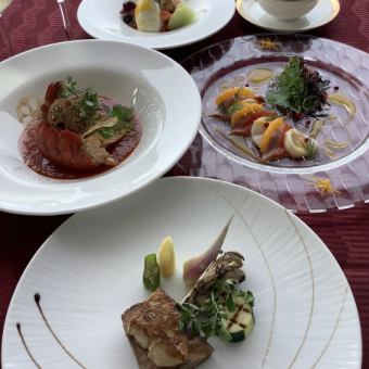 [派对方案A]包括开胃菜/肉类和鱼类在内的全套套餐+90分钟[无限畅饮] ◆ 5,500日元（含税）